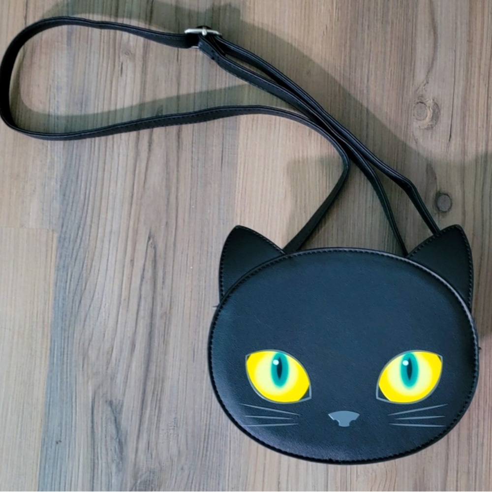 Mad Engine Black Cat Halloween Crossbody Bag Purse NWT